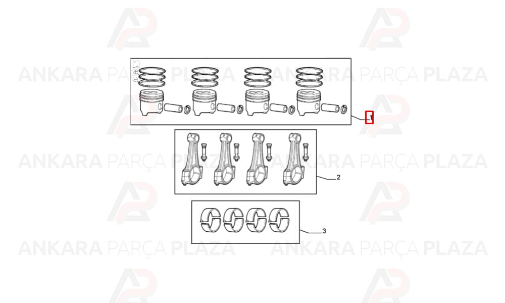 Scudo 1.9D Silindir Onarım Seti (Piston, Segman) Std 83.00Mm Yenmak