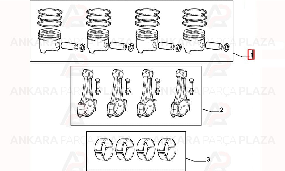Scudo 1.9 Silindir Onarım Seti (Piston, Segman) 0.60 82.20Mm Yenmak