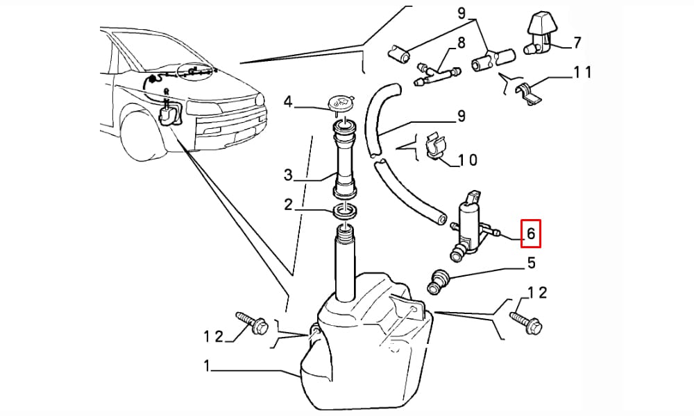 Scudo 1995-2004 Su Fiskiye Motoru Tek Çıkış Hellux