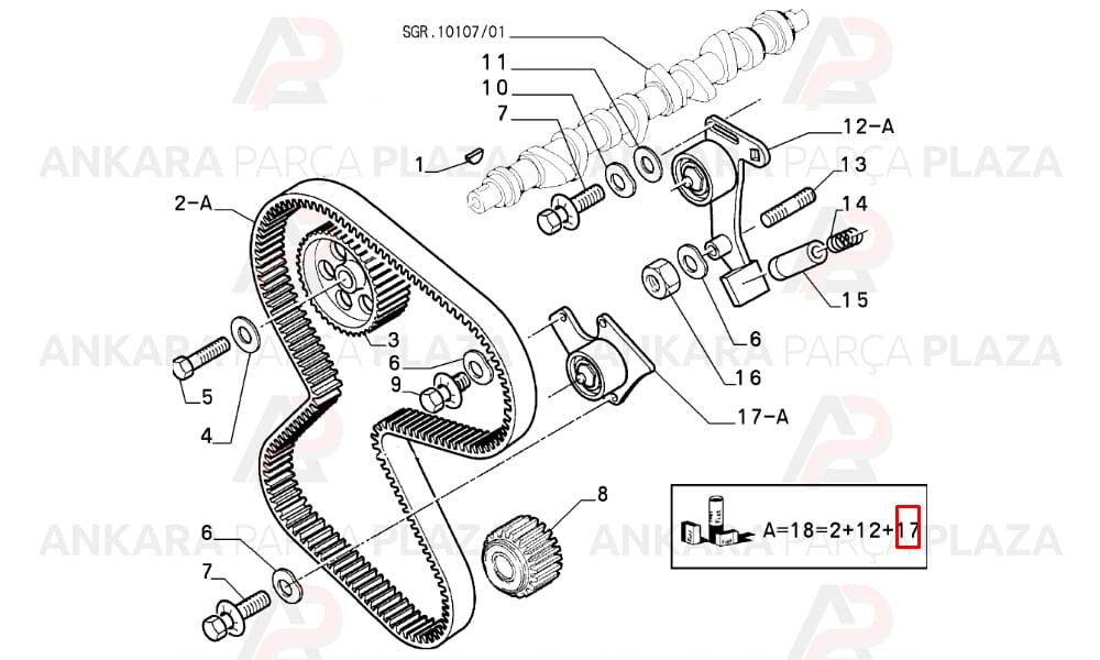Scudo Ducato 1.9 Triger Kayış Seti İna
