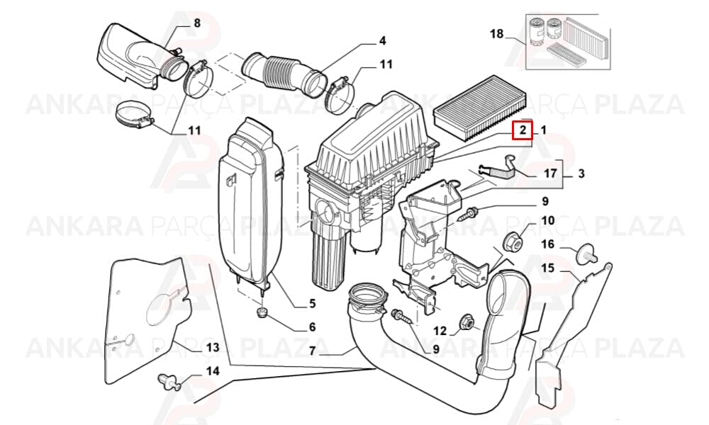Hava Filtresi Fiat Scudo 1.9 JTD