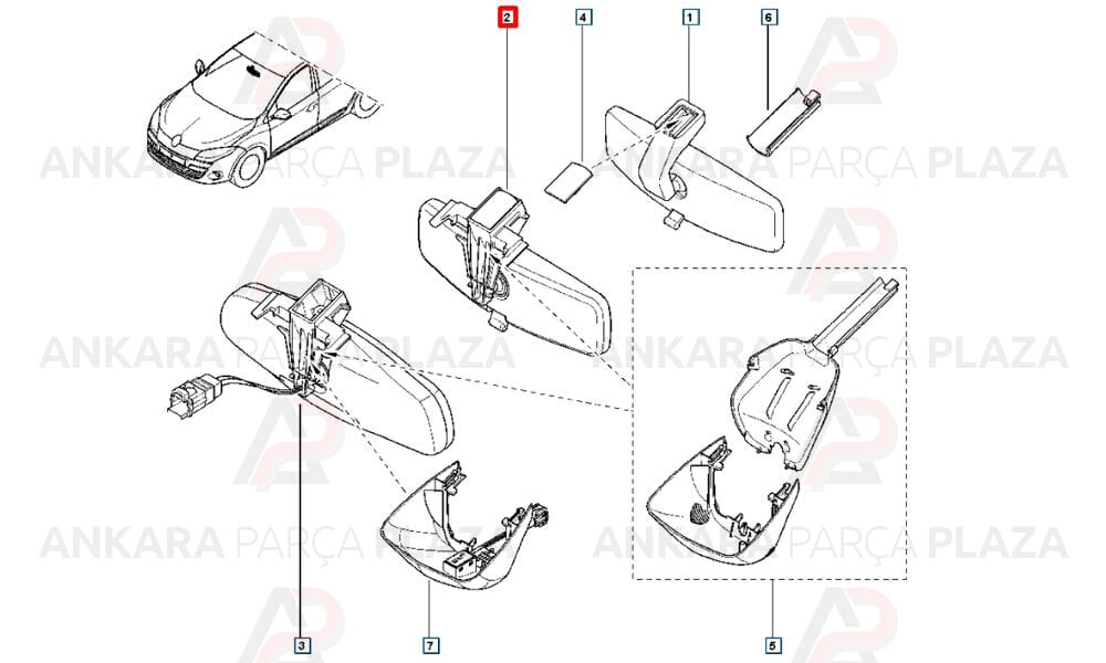 İç Dikiz Aynası Megane 3 963210023R