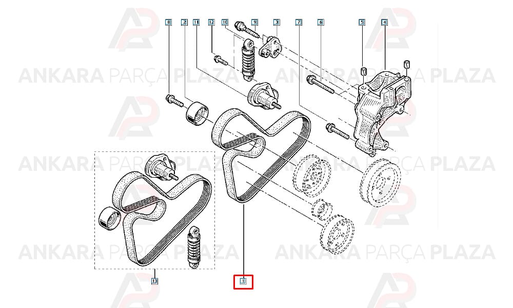 Laguna Kanallı Kayış 6Pk1600 Gates