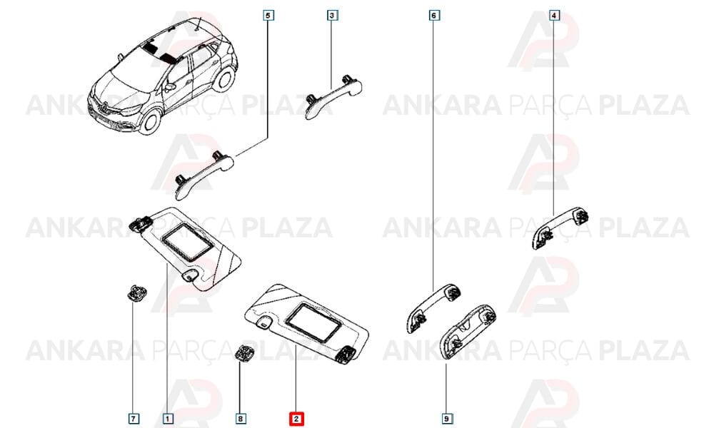 Güneşlik Sol ( Aynali ) Clio 4