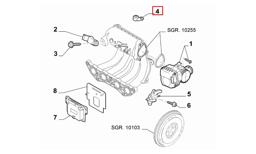 Fiorino 1.4 8V Vuruntu Sensörü Bosch
