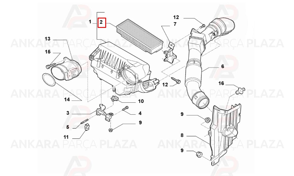 Hava Filtresi Fiat Scudo 2007 > 1.6Mtj