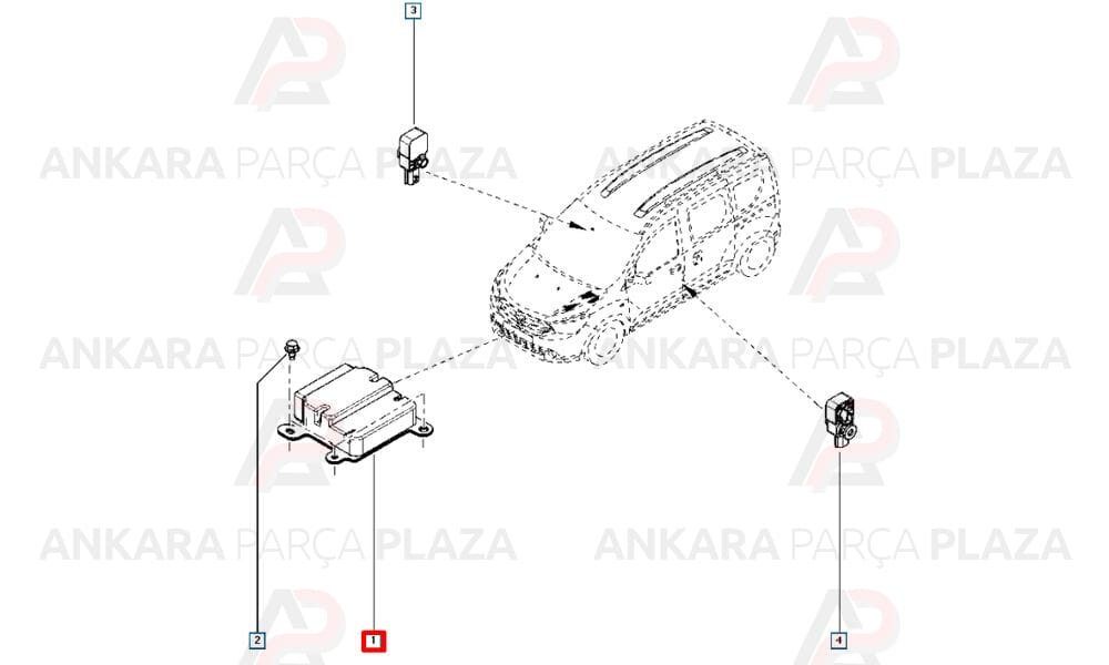 Lodgy, Dokker Airbag Beyni Orijinal 985100336R