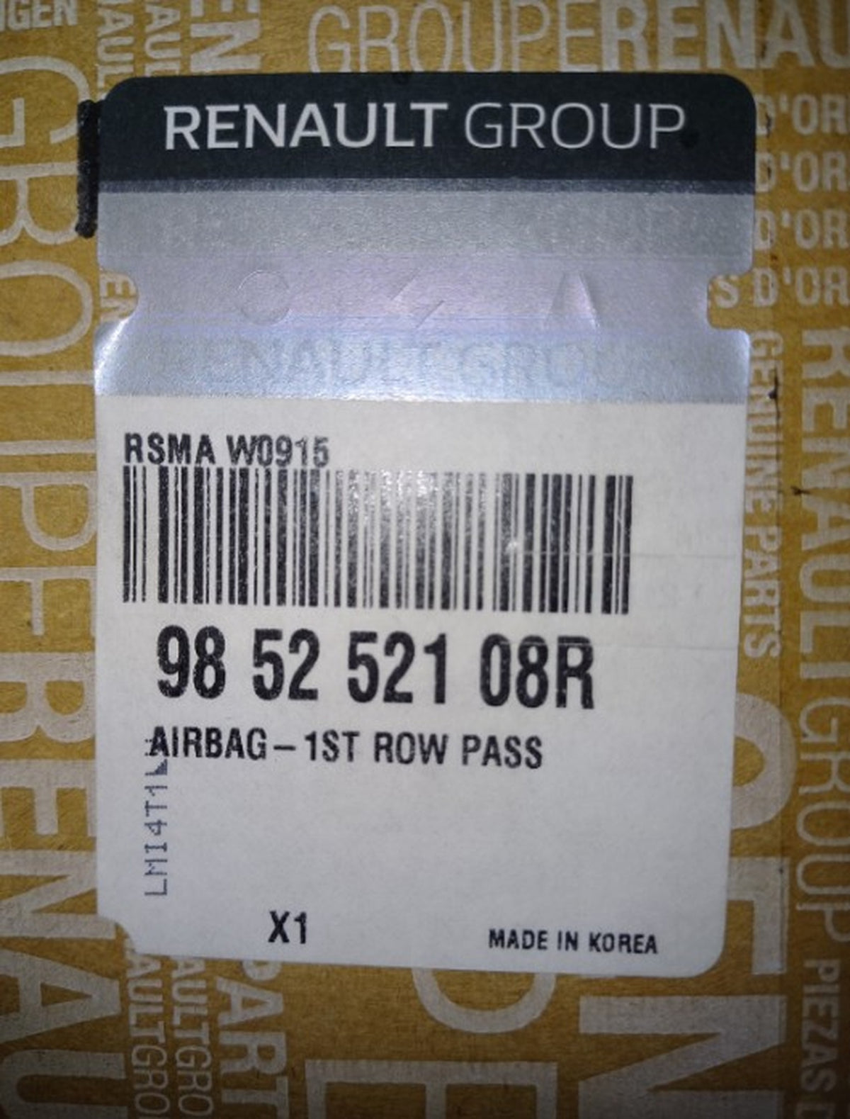 Renault Yolcu Hava Yastığı Mais 985252108R - main