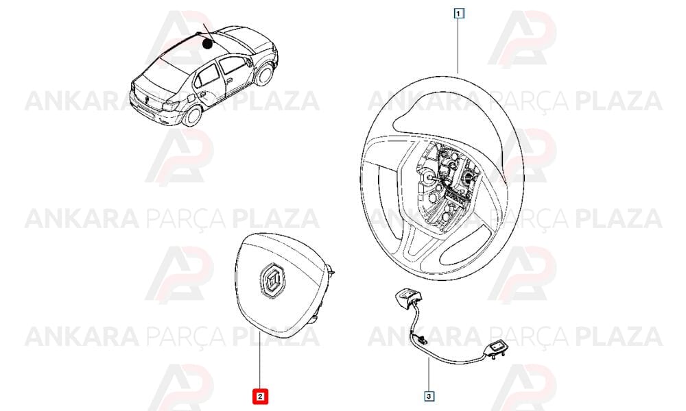 Sürücü Hava Yastiği Airbag Clio Symbol Joy