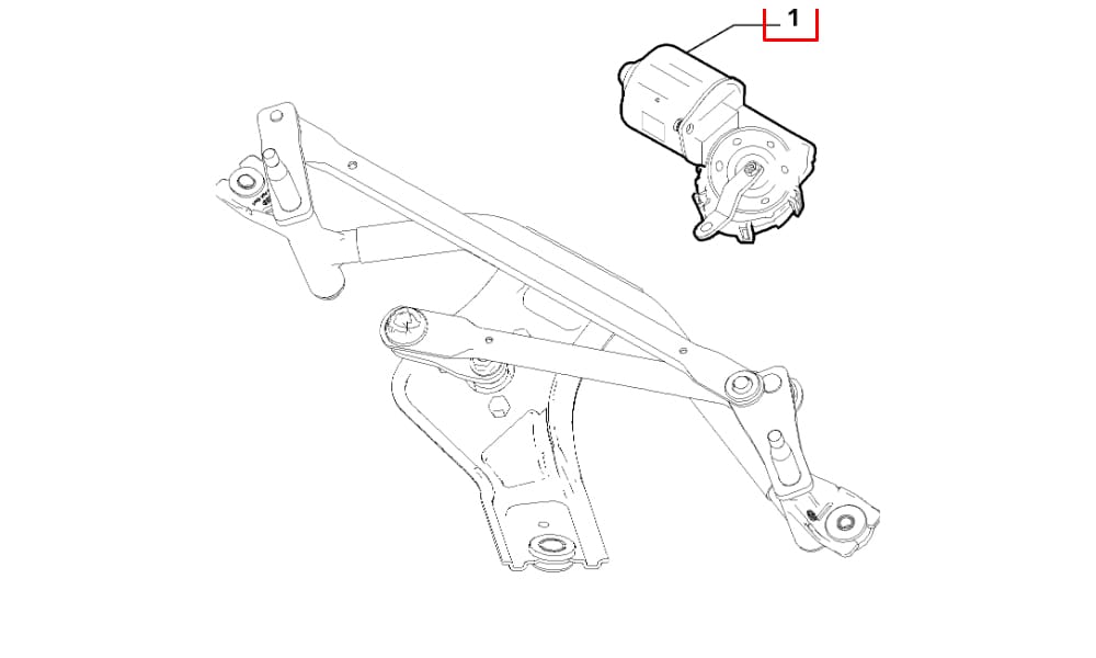 Ön Cam Silecek Motoru Linea Grande Punto