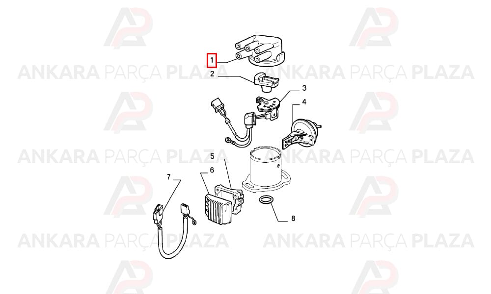 Distribitör Kapağı + Tevzi Makarası Fiat Uno 1.0 - 1.1