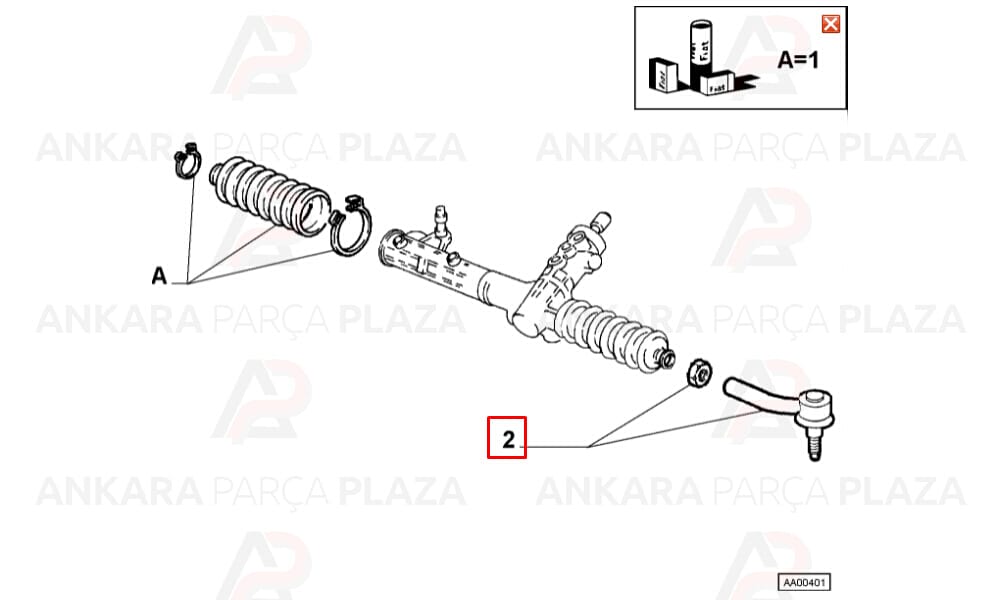 Rotbaşı Sağ Alfa Romeo 147 / 156 / 166