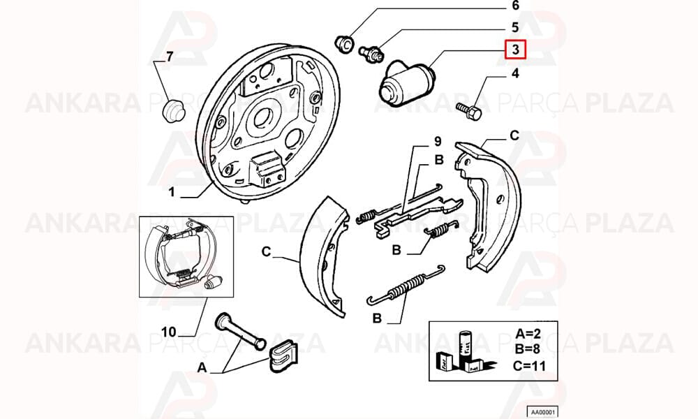 Fiat İdea Arka Fren Merkezi Cifam