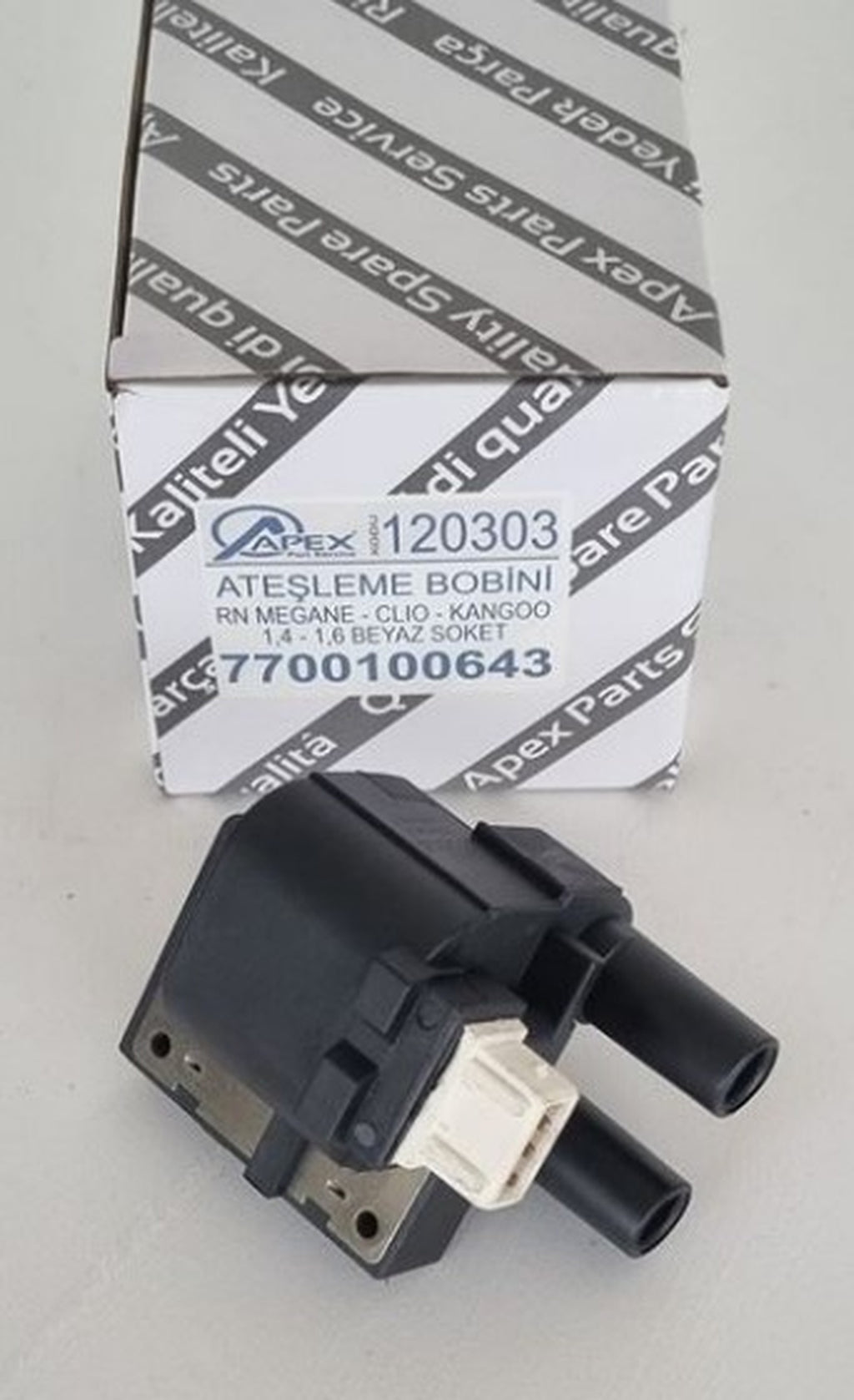ATEŞLEME BOBİNİ RENAULT CLIO MEGANE KANGOO 1.4 1.6 BEYAZ SOKET - main