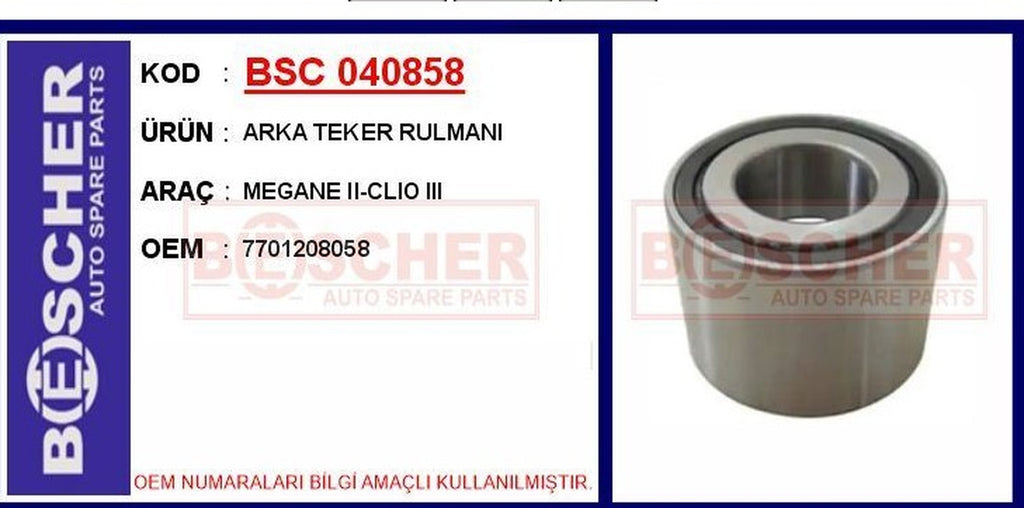 ARKA TEKER RULMANI MEGANE II CLIO III - product