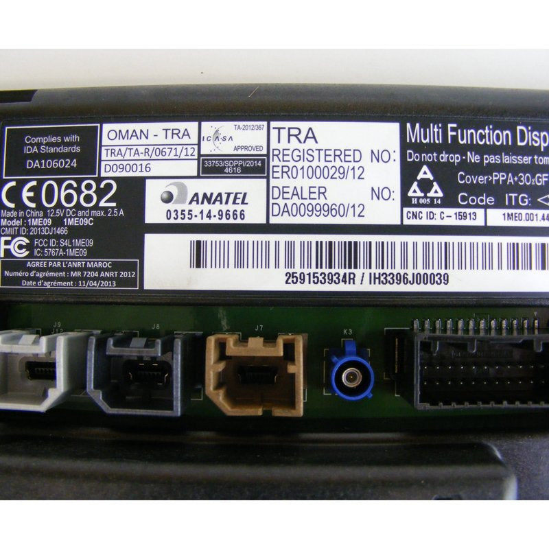 Navigasyon Ekrani Captur Trafic 259156761R 259158357R