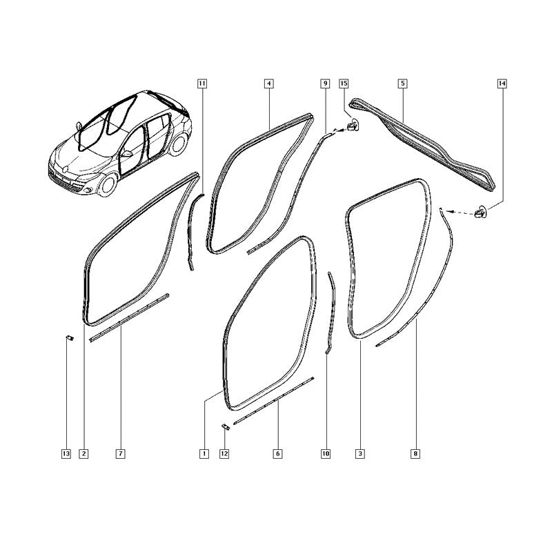 Sol Arka Kapı Fitili Megane 3 769240015R