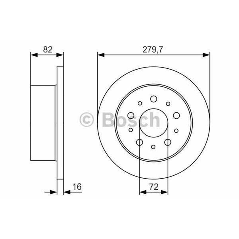 Arka Fren Diski Fiat Ducato 2001 - 2006 Arası Bosch