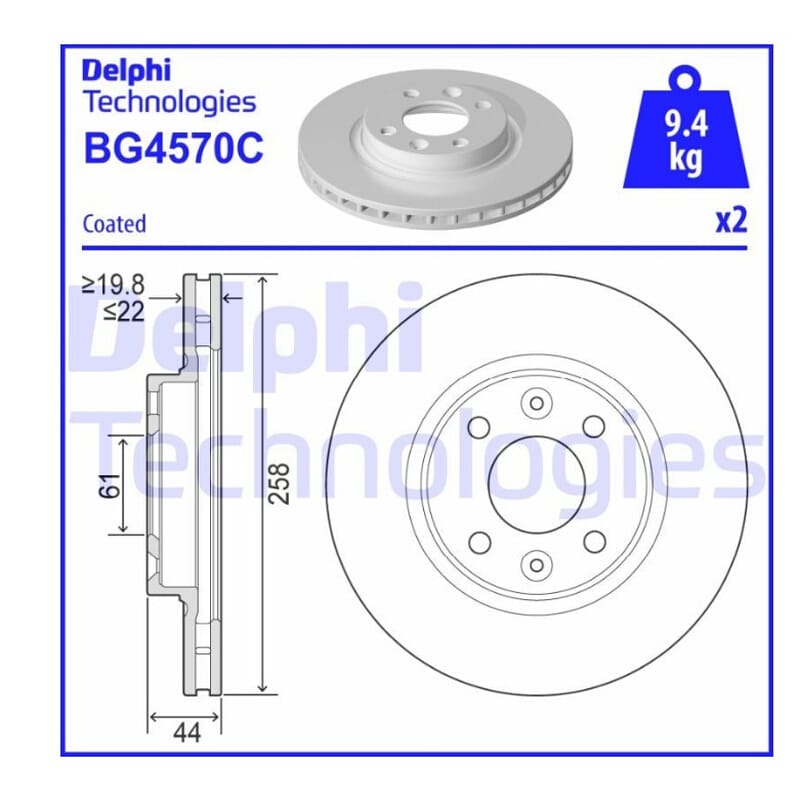 Ön Fren Diski Logan - Clio 4 4 Bijon 258Mm
