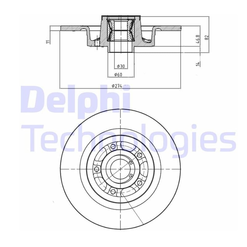 Scenic 1 Arka Fren Diski Rulmanlı Delphi