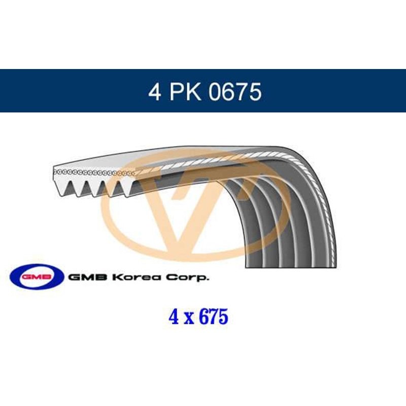 Palio, Siena, Albea Kanallı Kayış 4Pk675 Gmb