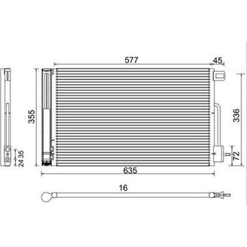 Klima Radyatörü Fiat Fiorino 1.3 Jtd / Punto 1.2/1.4 Al/Brz