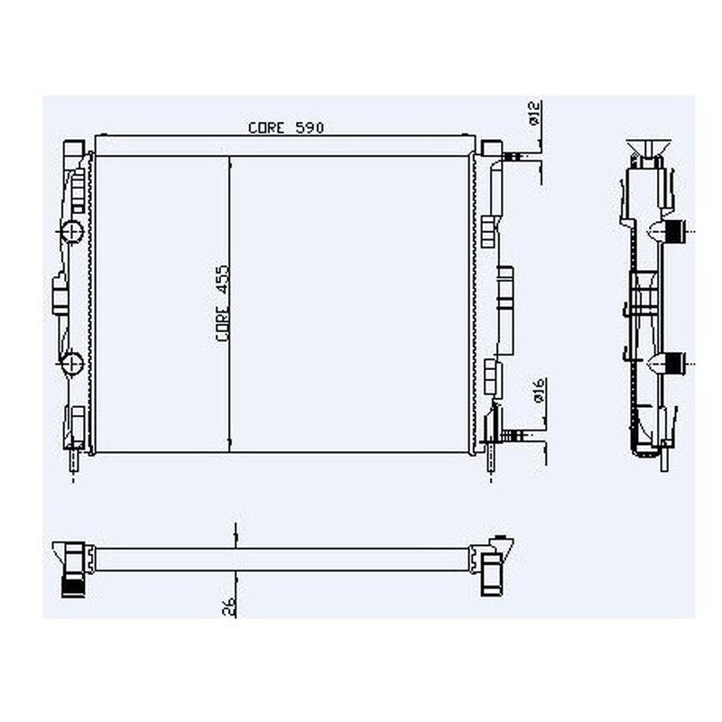 Radyatör Megane 2 Scenic 1.5/1.9Dcı 1 Sıra Alb Sistem