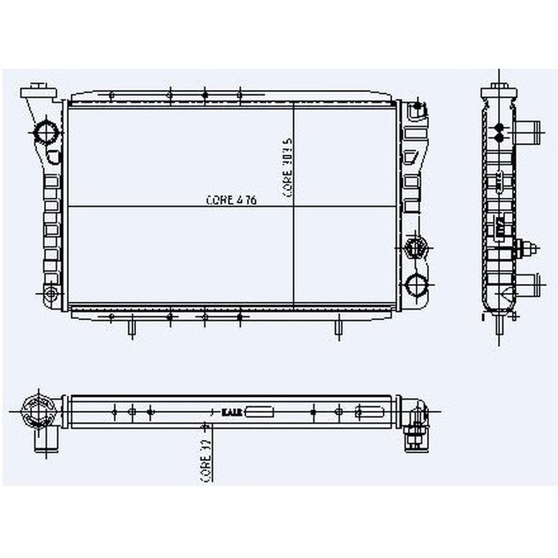 Su Radyatörü Renault Dacia 1.3 Cc 2 Sıra Al+ Pl Alüminyum