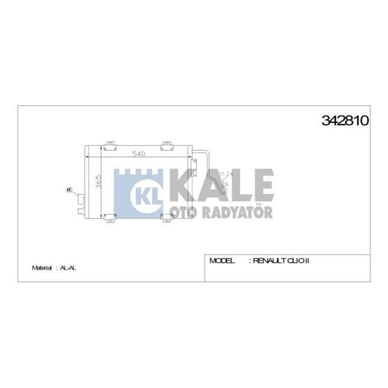 Klima Radyatörü Kondenser Renault Clio 2 1.2 - 1.4 - 1.6 - 1.9D - 2.0 16V