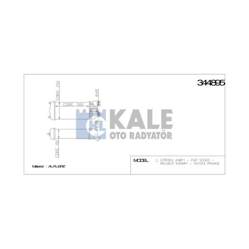 Scudo 1.6Mjtd Turbo Radyatörü Orijinal Kale