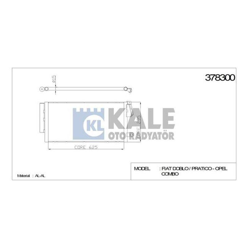 Klima Radyatörü Kondenser Fiat Doblo 10> 1.3 - 1.6 2.0 Multijet