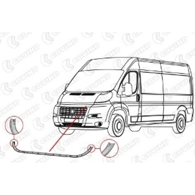 Ducato 07 - 14 Ön Tampon Üst Bağlantı Sacı 68191767Ab