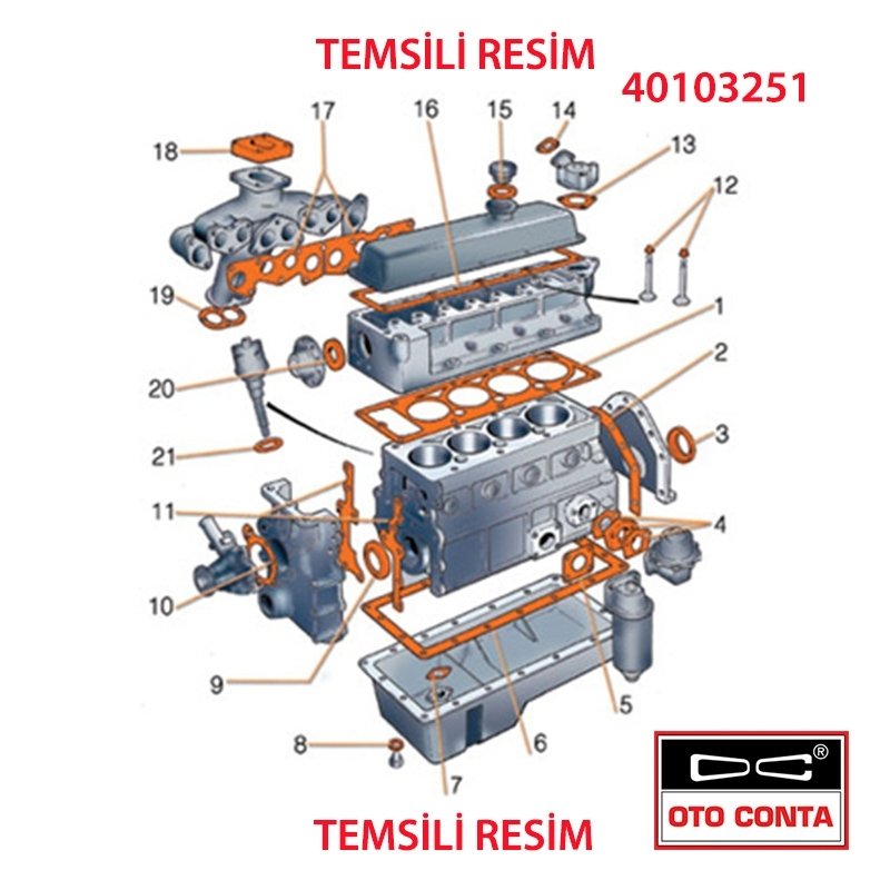 Karbüratör Contası Takım Weber Renault 9 Renault 11 1.4