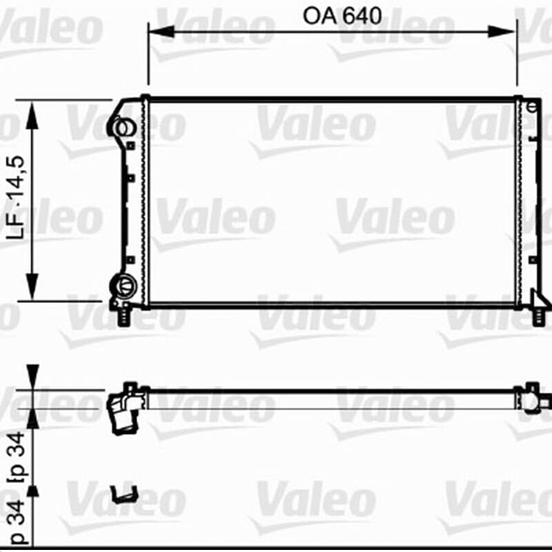 Su Radyatörü 640X414 Doblo 1.4 2005> - 1.2 2001> Klimalı