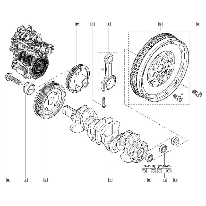 Motor Volani Kadjar Megane 3 1.6 Dizel 123009119R