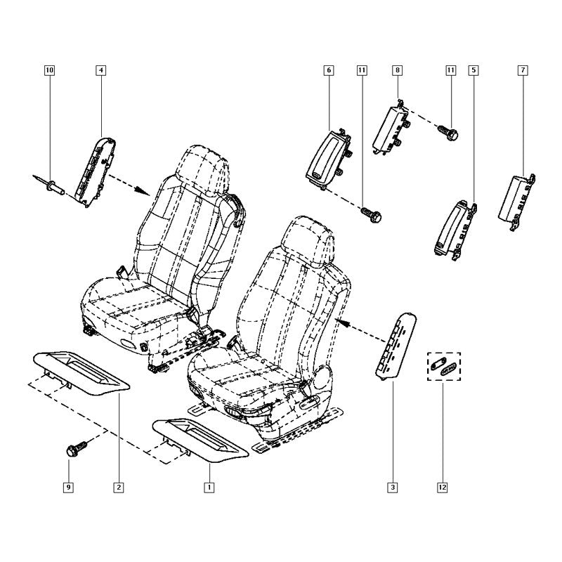 Sağ Arka Yan Hava Yastığı Airbag Megane 2 H.B. 8200077888