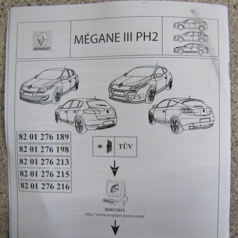 Megane 3 Coupe Tampon Spoileri Ön Orijinal 8201276213