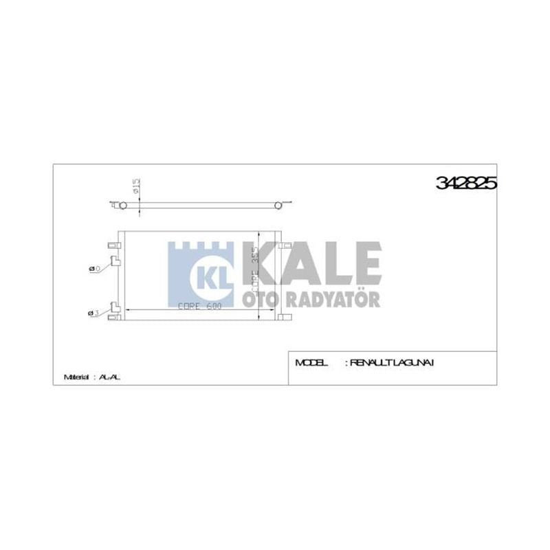 Klima Radyatörü Kondenser Renault Laguna 1 1.6 16V - 1.8 - 1.9 Dci