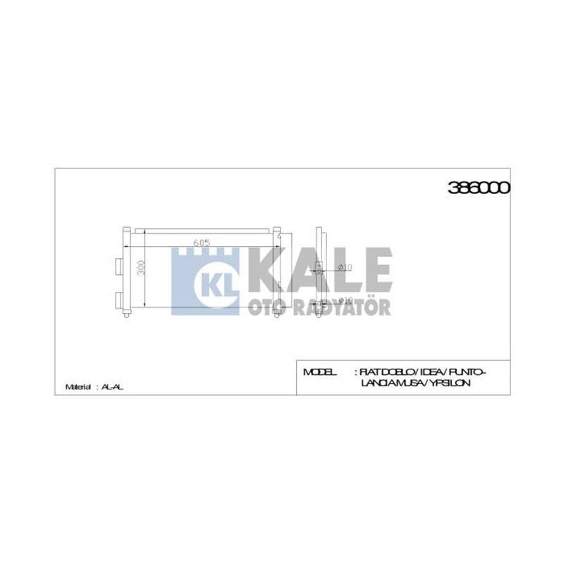 Klima Radyatörü Kondenser Fiat Doblo 01>, Idea 04>, Punto 03> 1.3 Jtd - 1.9 Jtd