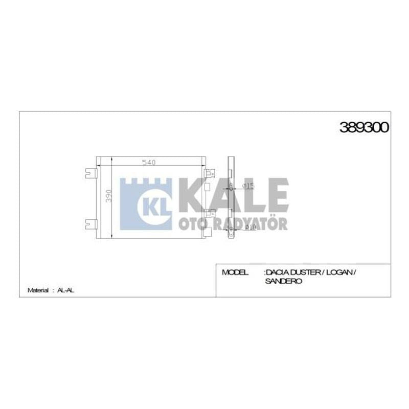 Klima Radyatörü Kondenser Duster , Sandero 08>, Logan 10> 1.2 - 1.4 - 1.6 - 1.5D