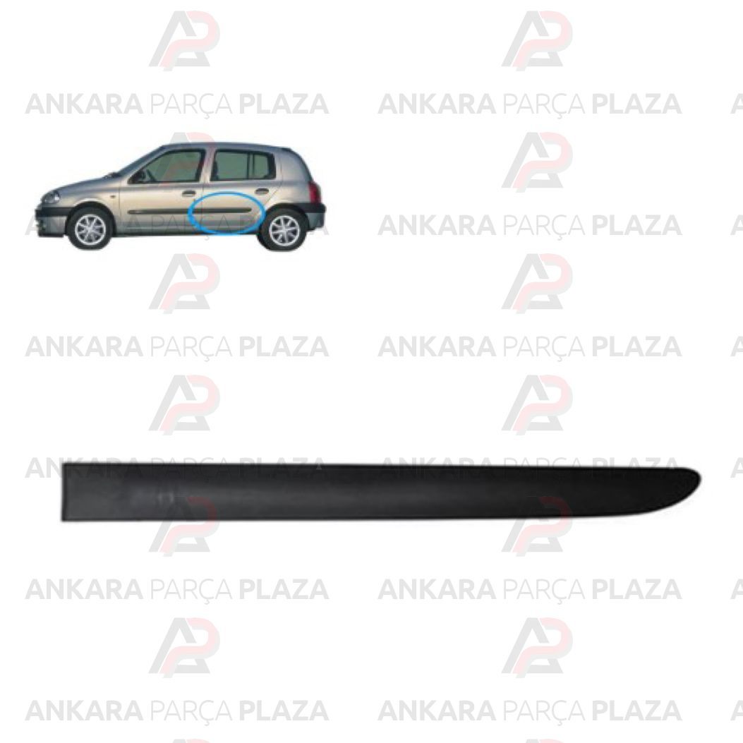 Clio Sedan 02 - 08 Arka Kapı Bandı Sol Siyah Segmanlı 7700410280