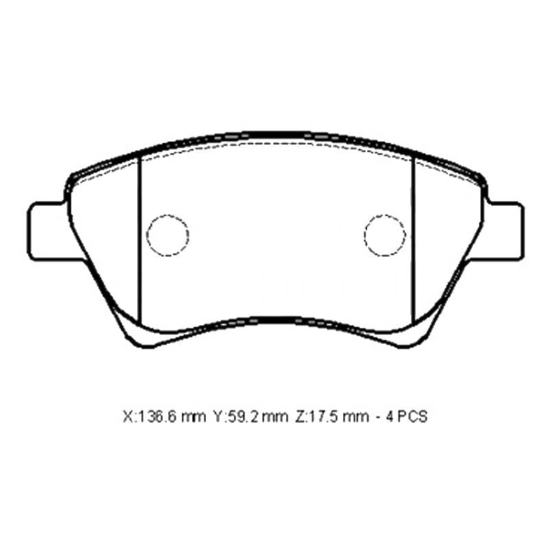 Megane 2 03 - 09 Ön Fren Balatası Kablosuzdisk 7701207672