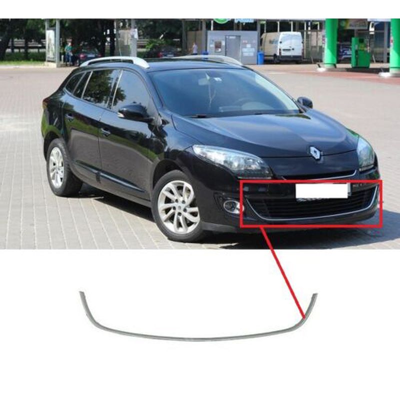 Megane 3 Hatchback Tampon Izgarası Çıtası Ön 2012 - 2013 Meydan