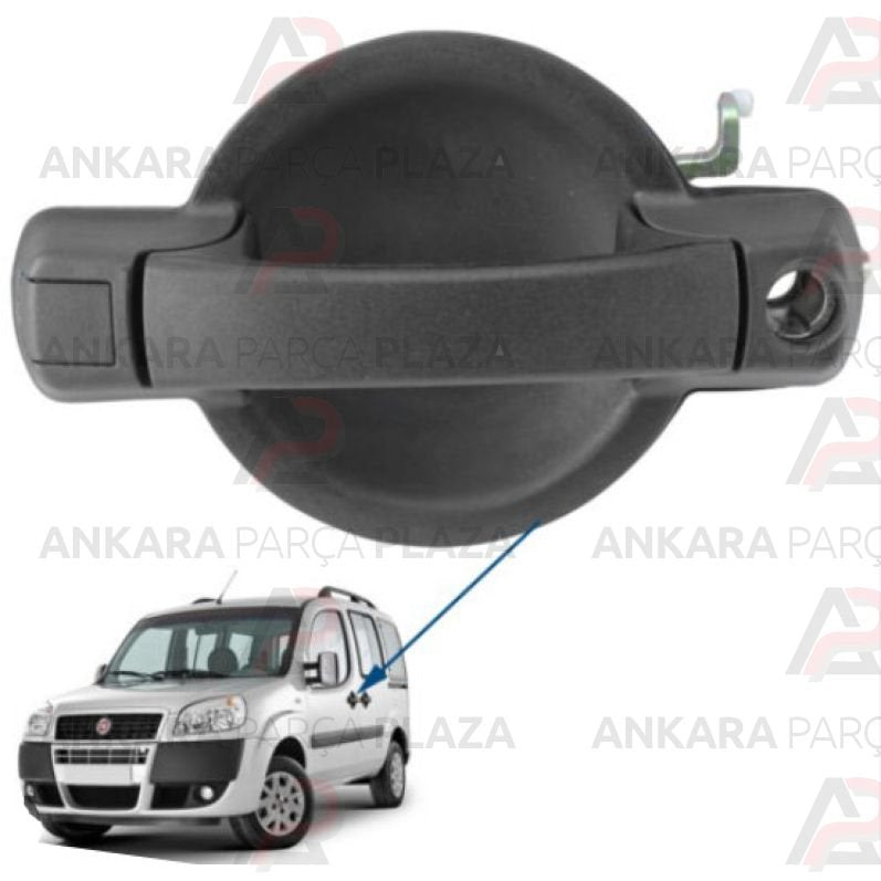 Doblo 06 - 10 Ön Kapı Dış Açma Kolu Sol Siyah 735309960