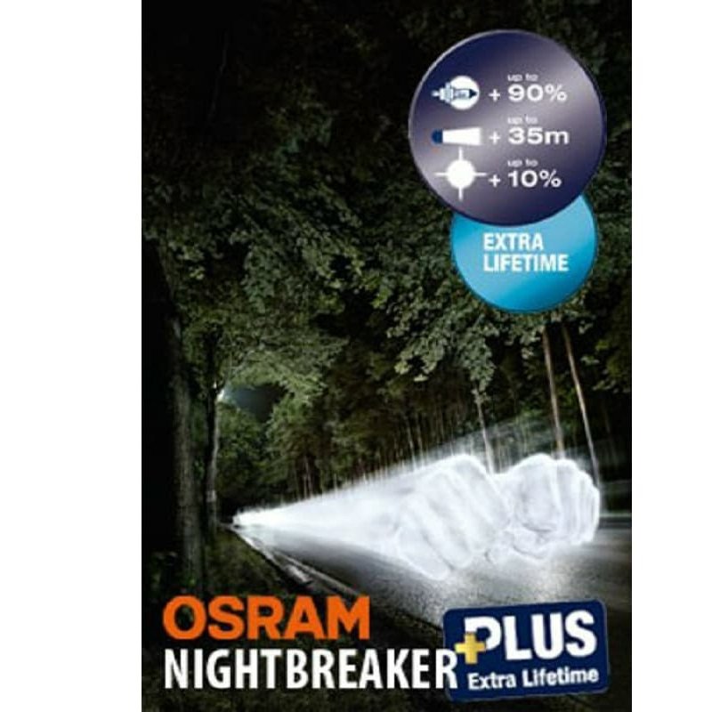 Alfa 33 Far Ampulu H4 Nbp 55/60 W 12 Volt Nıght Breaker 110 Daha Fazla Işık Osram