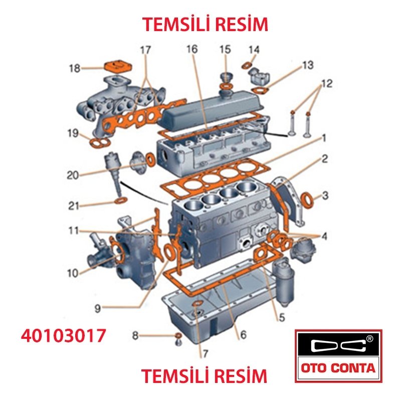 Egzoz Boğaz Contası Renault 9 Renault 11