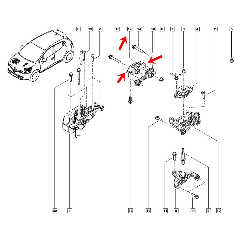 Motor Kulaği Clio 4 0.9 Tce 113327854R