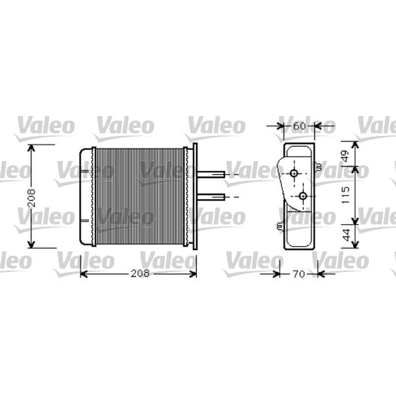 Kalorifer Radyatörü 208X208 Fiat Punto 1993 - 1999