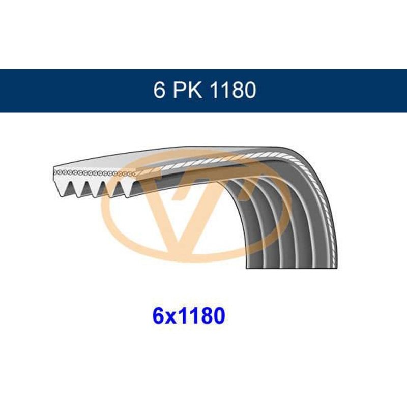 Doblo, Albea, Palio, Punto, Panda Alternatör Kayışı 1.3 Klimasız 6Pk1182 Gmb