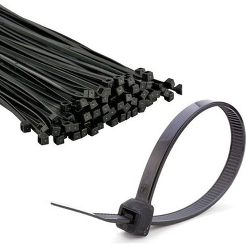 Tesisat Kelepçesi - Kablo Bağı 38Cm X 4.8Mm Siyah 1Pkt 100 Adet